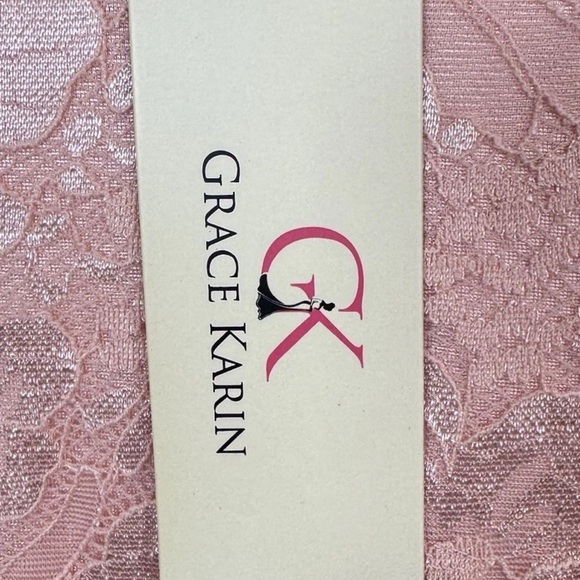 GRACE KARIN Peach Lace Long Sleeve Tunic Blouse Top Size S Coquette Office NWT - Picture 4 of 7